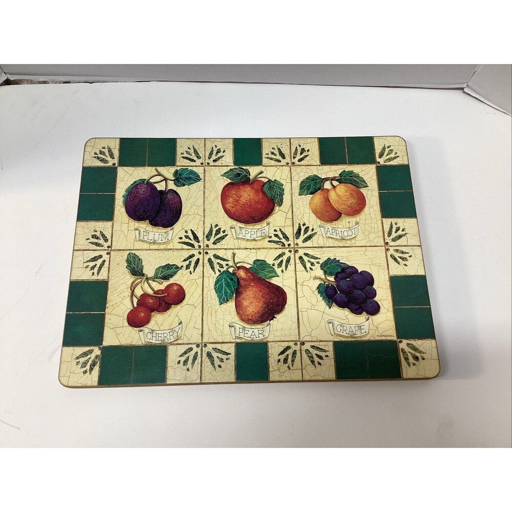 pimpernel cork backed placemats set of 4 fruit melody grape apple cherry pear